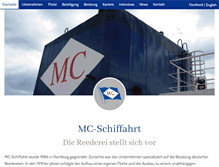 Tablet Screenshot of mc-schiffahrt.de